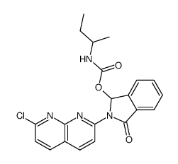 3-sec-butylcarbamoyloxy-2-(7-chloro-[1,8]naphthyridin-2-yl)-2,3-dihydro-isoindol-1-one Structure