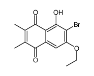 6-bromo-7-ethoxy-5-hydroxy-2,3-dimethylnaphthalene-1,4-dione结构式