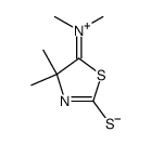 (4,4-dimethyl-2-thioxo-thiazolidin-5-ylidene)-dimethyl-ammonium betaine结构式