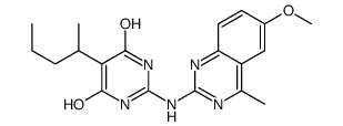 4-hydroxy-2-[(6-methoxy-4-methylquinazolin-2-yl)amino]-5-pentan-2-yl-1H-pyrimidin-6-one结构式