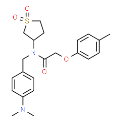 N-[4-(dimethylamino)benzyl]-N-(1,1-dioxidotetrahydrothiophen-3-yl)-2-(4-methylphenoxy)acetamide结构式