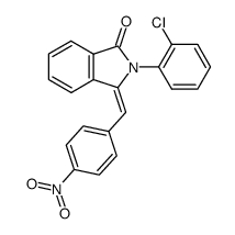 2-(2-Chloro-phenyl)-3-[1-(4-nitro-phenyl)-meth-(Z)-ylidene]-2,3-dihydro-isoindol-1-one结构式