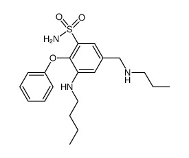 3-Butylamino-2-phenoxy-5-propylaminomethyl-benzenesulfonamide结构式