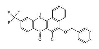 5-benzyloxy-6-chloro-10-trifluoromethyl-12H-benzo[a]phenothiazine 7-oxide结构式
