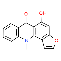 5-Hydroxy-11-methylfuro[2,3-c]acridin-6(11H)-one structure