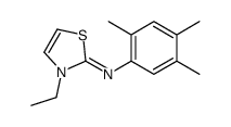 3-ethyl-N-(2,4,5-trimethylphenyl)-1,3-thiazol-2-imine结构式