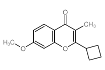 4H-1-Benzopyran-4-one,2-cyclobutyl-7-methoxy-3-methyl- structure