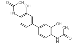 Acetamide,N,N'-(3,3'-dihydroxy[1,1'-biphenyl]-4,4'-diyl)bis- Structure