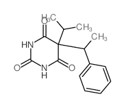 2,4,6(1H,3H,5H)-Pyrimidinetrione,5-(1-methylethyl)-5-(1-phenylethyl)- structure