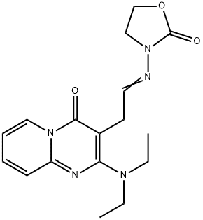 2-Diethylamino-3-[2-[(2-oxooxazolidin-3-yl)imino]ethyl]-4H-pyrido[1,2-a]pyrimidin-4-one结构式