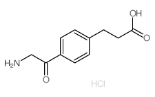 Benzenepropanoic acid,4-(2-aminoacetyl)-, hydrochloride (1:1)结构式