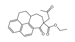 ethyl 9-oxo-8-(2-oxopropyl)-5,5a,6,7,8,9-hexahydro-4H-cyclohepta[cd]phenalene-8-carboxylate结构式