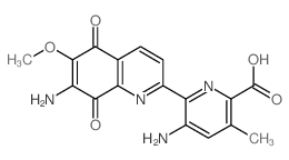 2-Pyridinecarboxylicacid,5-amino-6-(7-amino-5,8-dihydro-6-methoxy-5,8-dioxo-2-quinolinyl)-3-methyl- structure