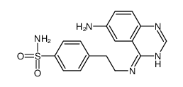 4-[2-[(6-aminoquinazolin-4-yl)amino]ethyl]benzenesulfonamide Structure