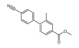 methyl 4-(4-cyanophenyl)-3-methylbenzoate结构式