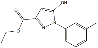 ethyl 5-hydroxy-1-(3-methylphenyl)-1H-pyrazole-3-carboxylate结构式
