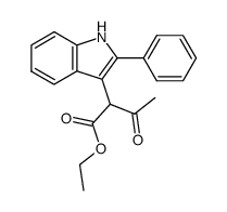ethyl α-(2-phenyl-3-indolyl)-acetoacetate结构式