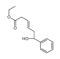 ethyl (6R)-6-hydroxy-6-phenylhex-3-enoate结构式