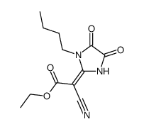(1-butyl-4,5-dioxo-imidazolidin-2-ylidene)-cyano-acetic acid ethyl ester结构式