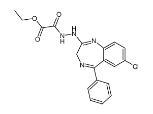 [(7-chloro-5-phenyl-1,3-dihydro-benzo[e][1,4]diazepin-2-ylidene)-hydrazino]-oxo-acetic acid ethyl ester结构式