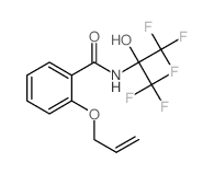 N-(1,1,1,3,3,3-hexafluoro-2-hydroxy-propan-2-yl)-2-prop-2-enoxy-benzamide结构式