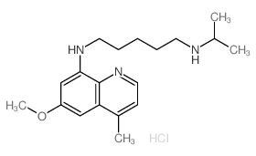 N-(6-methoxy-4-methyl-quinolin-8-yl)-N-propan-2-yl-pentane-1,5-diamine structure