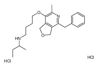 4-[(4-benzyl-6-methyl-1,3-dihydrofuro[3,4-c]pyridin-7-yl)oxy]-N-butan-2-ylbutan-1-amine,dihydrochloride Structure