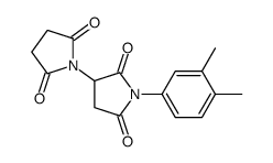 1-(3,4-dimethylphenyl)-3-(2,5-dioxopyrrolidin-1-yl)pyrrolidine-2,5-dione结构式