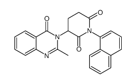 3-(2-methyl-4-oxoquinazolin-3-yl)-1-naphthalen-1-ylpiperidine-2,6-dione Structure