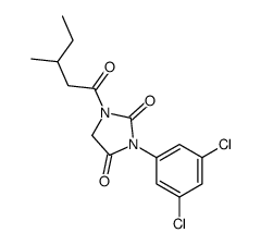 3-(3,5-dichlorophenyl)-1-(3-methylpentanoyl)imidazolidine-2,4-dione Structure