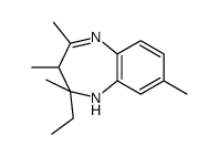 (9ci)-2-乙基-2,3-二氢-2,3,4,8-四甲基-1H-1,5-苯并二氮杂卓结构式