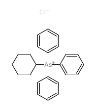 Arsonium,cyclohexyltriphenyl-, chloride (1:1) structure