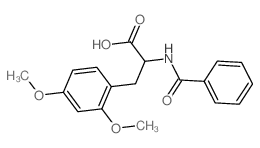 2-benzamido-3-(2,4-dimethoxyphenyl)propanoic acid结构式