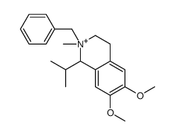 2-benzyl-6,7-dimethoxy-2-methyl-1-propan-2-yl-3,4-dihydro-1H-isoquinolin-2-ium Structure