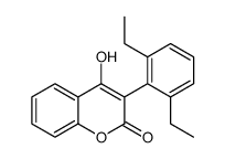 3-(2,6-Diethylphenyl)-4-hydroxy-2H-1-benzopyran-2-one结构式