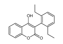 3-(2,6-Diethylphenyl)-4-hydroxy-2H-1-benzopyran-2-one structure