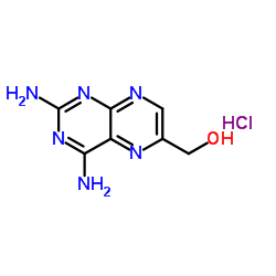 2,4-二氨基-6-羟甲基蝶啶 盐酸盐结构式