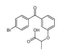 Propionic acid, 2-(m-(p-bromobenzoyl)phenoxy)- Structure