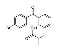 Propionic acid, 2-(m-(p-bromobenzoyl)phenoxy)- structure