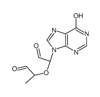 (2R)-2-[(1R)-2-oxo-1-(6-oxo-3H-purin-9-yl)ethoxy]propanal结构式