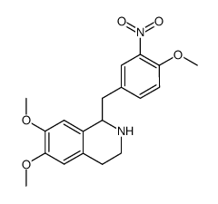 1,2,3,4-tetrahydro-6,7-dimethoxy-1-(4-methoxy-3-nitrobenzyl)isoquinoline Structure
