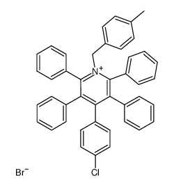 4-(4-chlorophenyl)-1-(4-methylbenzyl)-2,3,5,6-tetraphenylpyridin-1-ium bromide结构式