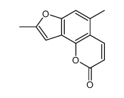 2H-Furo(2,3-h)-1-benzopyran-2-one, 5,8-dimethyl- Structure