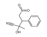 2-hydroxy-2-methyl-4-nitro-3-phenylbutanenitrile Structure