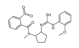 N-[2-[(2-methoxyphenyl)carbamothioylamino]cyclopentyl]-N-methyl-2-nitrobenzamide Structure