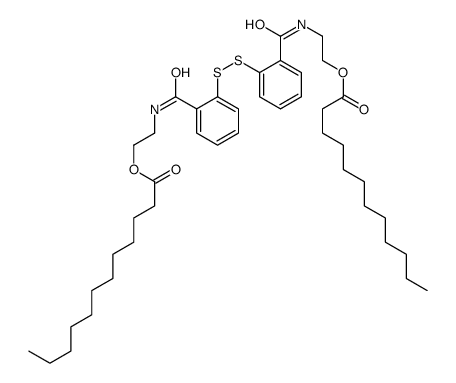 2-[[2-[[2-(2-dodecanoyloxyethylcarbamoyl)phenyl]disulfanyl]benzoyl]amino]ethyl dodecanoate Structure