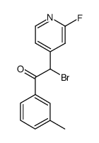 2-bromo-2-(2-fluoro-4-pyridyl)-1-(3-methylphenyl)ethanone hydrobromide Structure