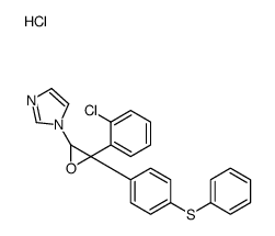 1-[3-(2-chlorophenyl)-3-(4-phenylsulfanylphenyl)oxiran-2-yl]imidazole,hydrochloride结构式