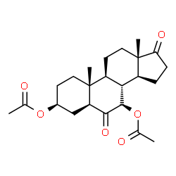 Androstane-6,17-dione, 3,7-bis(acetyloxy)-, (3beta,5alpha,7beta)- (9CI) Structure
