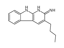 3-Butyl-1H-pyrido(2,3-b)indol-2-amine Structure